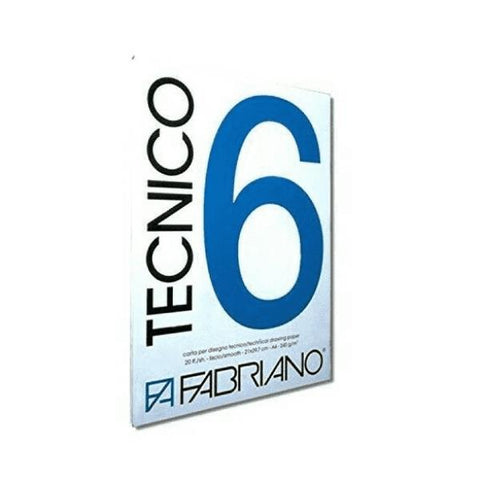 FABRIANO ALBUM TECNICO 6 LISCIO 350X500mm 240GR 20 FOGLI BIANCO
