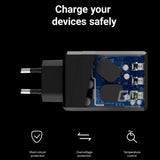 GREEN CELL CARICABATTERIE DA RETE ULTRA CHARGE SMART CHARGE 3 x USB-A 30 W NERO