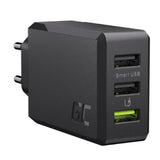 GREEN CELL CARICABATTERIE DA RETE ULTRA CHARGE SMART CHARGE 3 x USB-A 30 W NERO