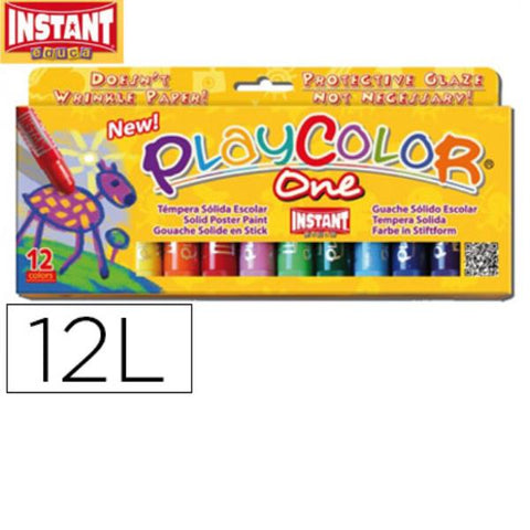 MAPED PLAYCOLOR TEMPERA SOLIDA IN STICK DA 10 GR COLORI ASSORTITI CONF 12 Pz.
