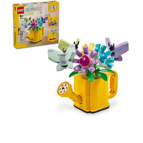 LEGO CREATOR 3 IN 1 INNAFFIATOIO CON FIORI FINTI TRASFORMABILE IN STIVALE O 2 UCCELLI CON TRESPOLO