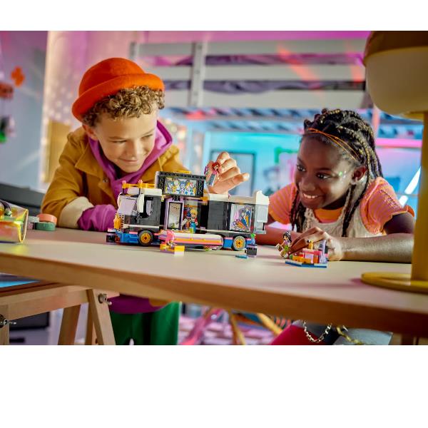LEGO FRIENDS TOUR BUS DELLE POP STAR AUTOBUS DA COSTRUIRE CON 4 MINI BAMBOLINE E ACCESSORI