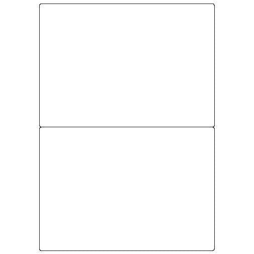 MEGASTAR CONF 200 ETICHETTE ADESIVE CON ANGOLI ARROTONDATI 210X148 mm BIANCO OPACO