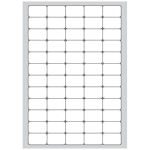 MEGASTAR CONF 6000 ETICHETTE ADESIVE ANGOLI ARROTONDATI 37,5X23,5 mm BIANCO OPACO