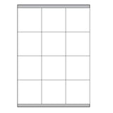 MEGASTAR CONF 1200 ETICHETTE ADESIVE 70X67,7 mm BIANCO