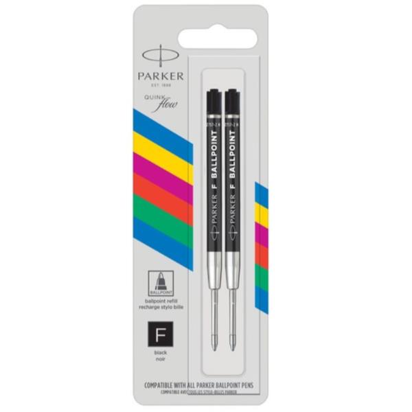 PARKER REFIL PENNE A SFERA PUNTA FINE INCHIOSTRO NERO CONF 2 Pz.