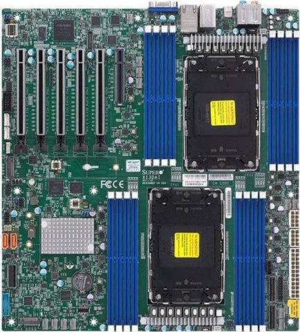 SUPERMICRO X13DAI-T - Motherboard - E-ATX - LGA4677 Socket-E - 2 Untersttzte CPUs - Intel C741 Chipsatz - USB 3.2 Gen 1, USB 3.2 Gen 2 - 2 x 10 Gigabit LAN - Onboard-Grafik - HD Audio (8-Kanal)