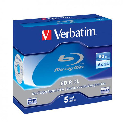 VERBATIM BLU RAY DISC DOUBLE LAYER 50GB 5 Pz.