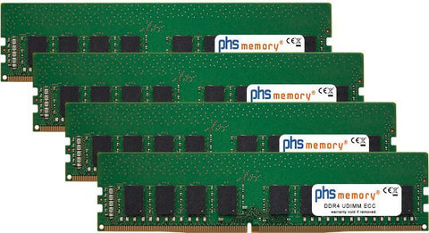 PHS-memory 128GB (4x32GB) Kit RAM Speicher passend fr Dell Precision 3630 Tower DDR4 UDIMM ECC 2666MHz PC4-2666V-E (SP420058)