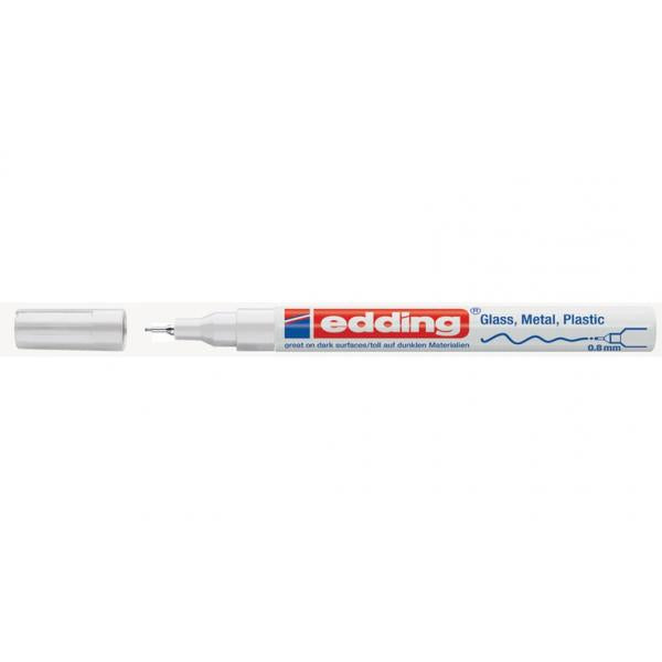 EDDING 780 MARCATORE PERMANENTE BIANCO PUNTA FINE 0.8 mm CONF 10 Pz.