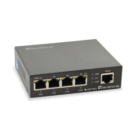 LevelOne GEP-0523 Gigabit Ethernet (10/100/1000) Nero Supporto Power over Ethernet (PoE)