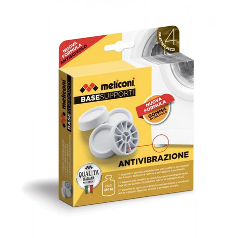 MELICONI PIEDINI IN GOMMA ANTIVIBRAZIONE PER LAVATRICI E ASCIUGATRICI (KIT 4 PEZZI)