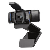 LOGITECH C920S HD WEBCAM PRO FULL HD 30FPS AUTOFOCUS MICROFONO INTEGRATO AUDIO STEREO CLIP FISSAGGIO LAPTOP LCD MONITOR COPRIOBIETTIVO NERO
