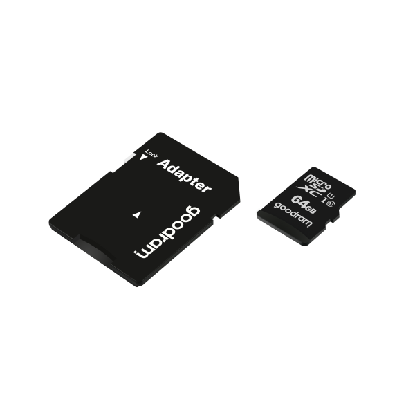 MICROSD GOODRAM 64GB CLASS 10 UHS I + ADPTER, RET. BLISTER