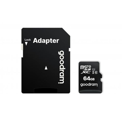 MICROSD GOODRAM 64GB CLASS 10 UHS I + ADPTER, RET. BLISTER