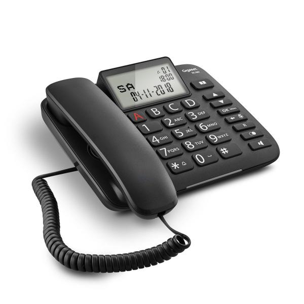 GIGASET DL 380 TELEFONO DA TAVOLO CON DISPLAY TASTI GRANDI NERO