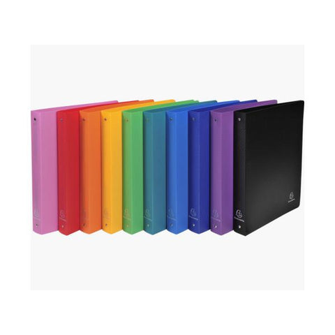 EXACOMPTA RACCOGLITORI 4 ANELLI DA 30 MM IN PP CM 26.8X32X4 COLORI ASSORTITI CONF 20 Pz.