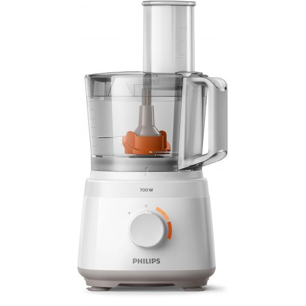 PHILIPS PED HR7320/00 DAILY ROBOT DA CUCINA 700W 19 FUNZIONI CIOTOLA DA 2.1 LT CARAFFA DA 1.5 LT CON ACCESSORI BIANCO
