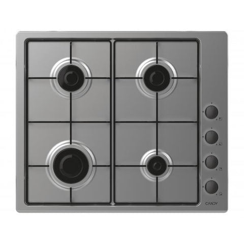 CANDY CHW6LBX PIANO COTTURA A GAS 4 FUOCHI ACCIAIO INOX