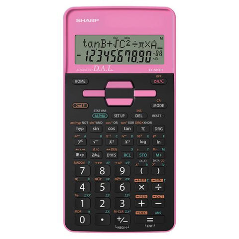 SHARP EL531THBPK CALCOLATRICE SCIENTIFICA 12 CIFRE 2 LINEE 273 FUNZIONI COL. ROSA