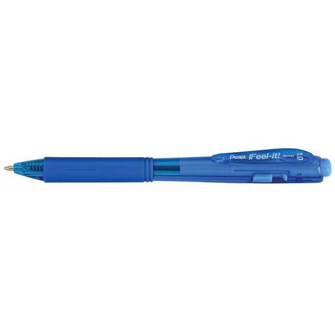 PENTEL FEEL IT WOW PENNA ASFERA A SCATTO PUNTA CONICA 1mm FUSTO TRIANGOLARE INCHIOSTRO AZZURRO CONF 12 Pz.