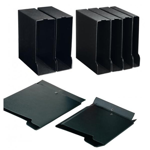 SEI ROTA CUSTODIA PER RACCOGLITORI AD ANELLI DA 40MM IN COLPAN 315X265MM DORSO 6.5CM COL. NERO