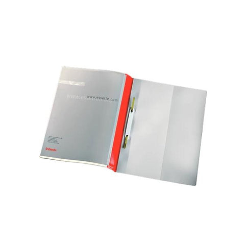 ESSELTE QUOTATION FILE CARTELLE AD AGHI IN PVC 238X310MM A4 COL. ROSSO TRASPARENTE CONF 25 Pz.