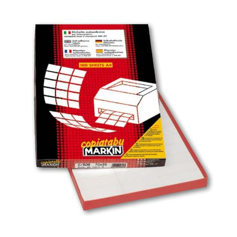 MARKIN CONF 800 ETICHETTE ADESIVE 101X72 mm BIANCO