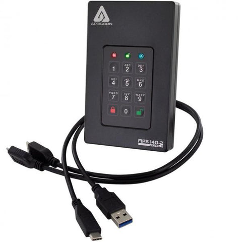 Apricorn Aegis Fortress L3 2000 GB Nero