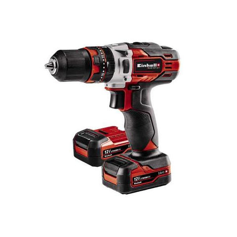 Einhell Trapano avvitatore a percussione a batteria TE-CD 12/1 Li-i (2x2,0Ah) 12 V 2000 mAh Li-Ion incl. seconda