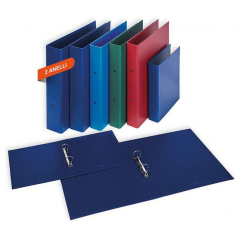 FAVORIT EUROPA RACCOGLITORI 2 ANELLI DA 50 MM IN PP 220X300 MM DORSO 4 CM COL. BLU SCURO