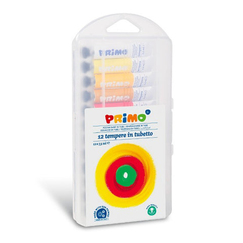 PRIMO TEMPERA TUBO DA 7,5ML COLORI ASSORTITI CONF 12 Pz.