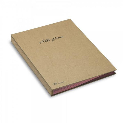 FRASCHINI LIBRO FIRMA 18 INTERCALARI IN DERMOIDE 240X340 MM COL. AVANA