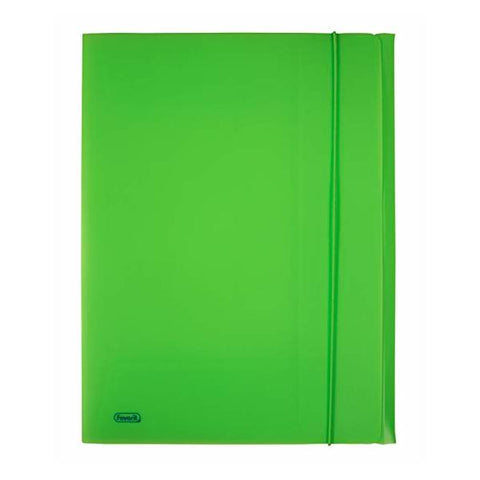 FAVORIT NEON CARTELLE 3 LEMBI C/ELASTICO IN PP 240X330MM A4 COL. VERDE