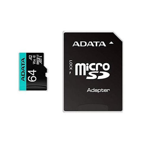 ADATA V30S A2 PREMIER PRO MICRO SD XC 64GB CLASSE 10