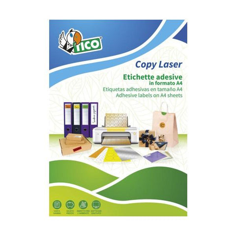 TICO COPY LASER PREMIUM CONF 1680 ETICHETTE ADESIVE 70X36 mm ARANCIONE FLUO