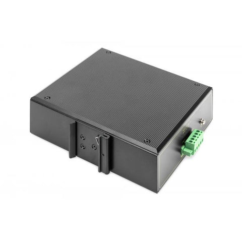 DIGITUS SWITCH INDUSTRIALE 8 PORTE GIGABIT POE+ SWITCH CON 2 X SFP UPLINK IEEE802.3AF/AT DIN RAIL INTERVALLO DI VELOCITA ESTESO
