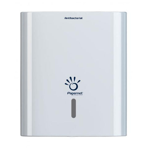 PAPERNET DISPENSER ANTIBATTERICO PER ASCIUGAMANO PIEGATO A C/Z IN PLASTICA BIANCO