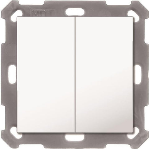 MDT BE-TAL55B2.01 Taster Light 55 Basic 2fach Reinwei glnzend Neutral (BE-TAL55B2.01)