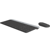 LOGITECH MK470 SLIM KIT TASTIERA E MOUSE OTTICO WIRELESS 2.4 GHZ 1.000 DPI LAYOUT FRANCESE GRAFITE