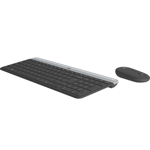 LOGITECH MK470 SLIM KIT TASTIERA E MOUSE OTTICO WIRELESS 2.4 GHZ 1.000 DPI LAYOUT FRANCESE GRAFITE