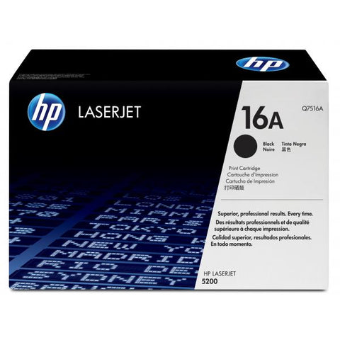 HP 16A TONER NERO PER LASER JET 5200 GARANZIA ITALIA (Q7516A)