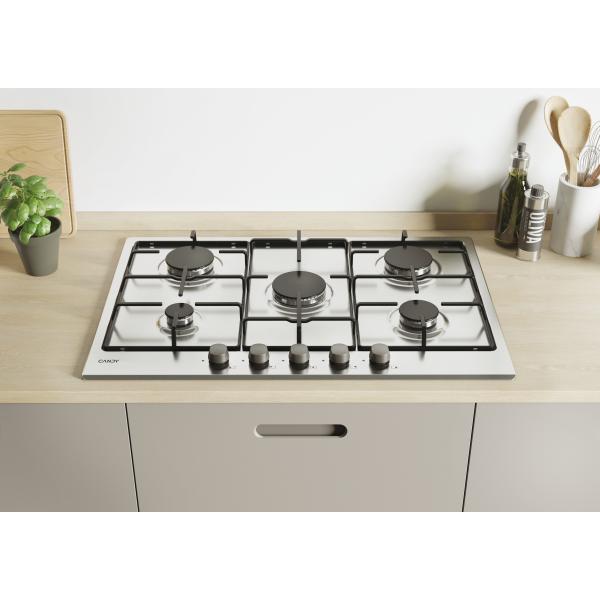 CANDY CHW7X PIANO COTTURA A GAS 5 FUOCHI INOX
