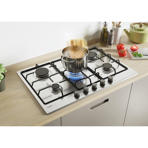 CANDY CHW7X PIANO COTTURA A GAS 5 FUOCHI INOX