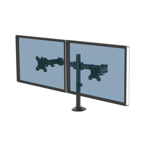FELLOWES 8502601 BRACCIO DA SCRIVANIA/TAVOLO PER MONITOR DOPPIO REFLEX A SCHERMO PIATTO 27" BLACK