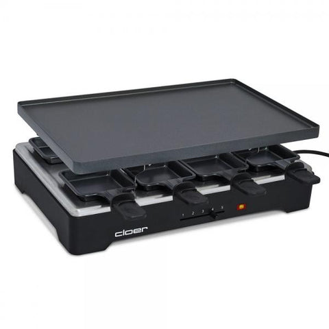 Cloer 6446 griglia per raclette 8 persona(e) Nero 1200 W