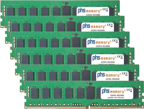 Kit de memoria PHS de 96 GB (6 x 16 GB) para Apple MacPro de 12 núcleos a 3,3 GHz (2019) DDR4 RDIMM de 2933 MHz PC4-23400-R (SP336461)