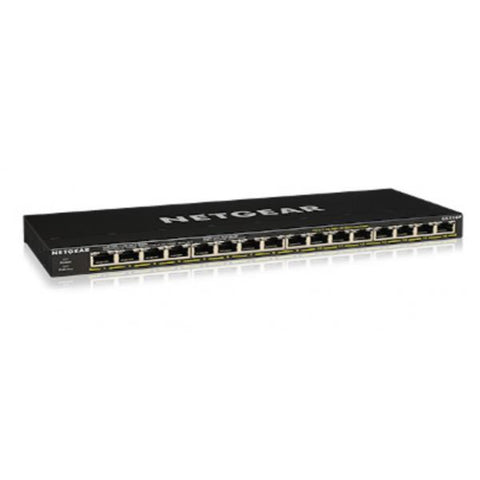 NETGEAR GS316P SWITCH 16 PORTE NON GESTITO GIGABIT ETHERNET (10/100/1000) NERO SUPPORTO POWER OVER ETHERNET (POE)