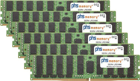 PHS-memory 384GB (6x64GB) Kit RAM Speicher fr Apple MacPro 12-Core 3,3GHz (2019) DDR4 LRDIMM 2933MHz PC4-23400-L (SP336460)