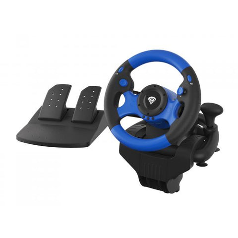 GENESIS SEABORG 350 Sterzo + Pedali Nintendo Switch,PC,PlayStation 4,Playstation 3,Xbox 360,Xbox One USB Nero, Blu